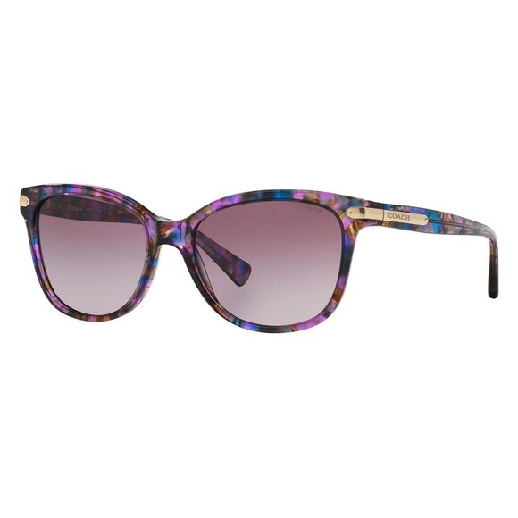 New COACH HC8132 Brown Cat Eye HC8132 52888H Sunglasses Women - Picture 1 of 4